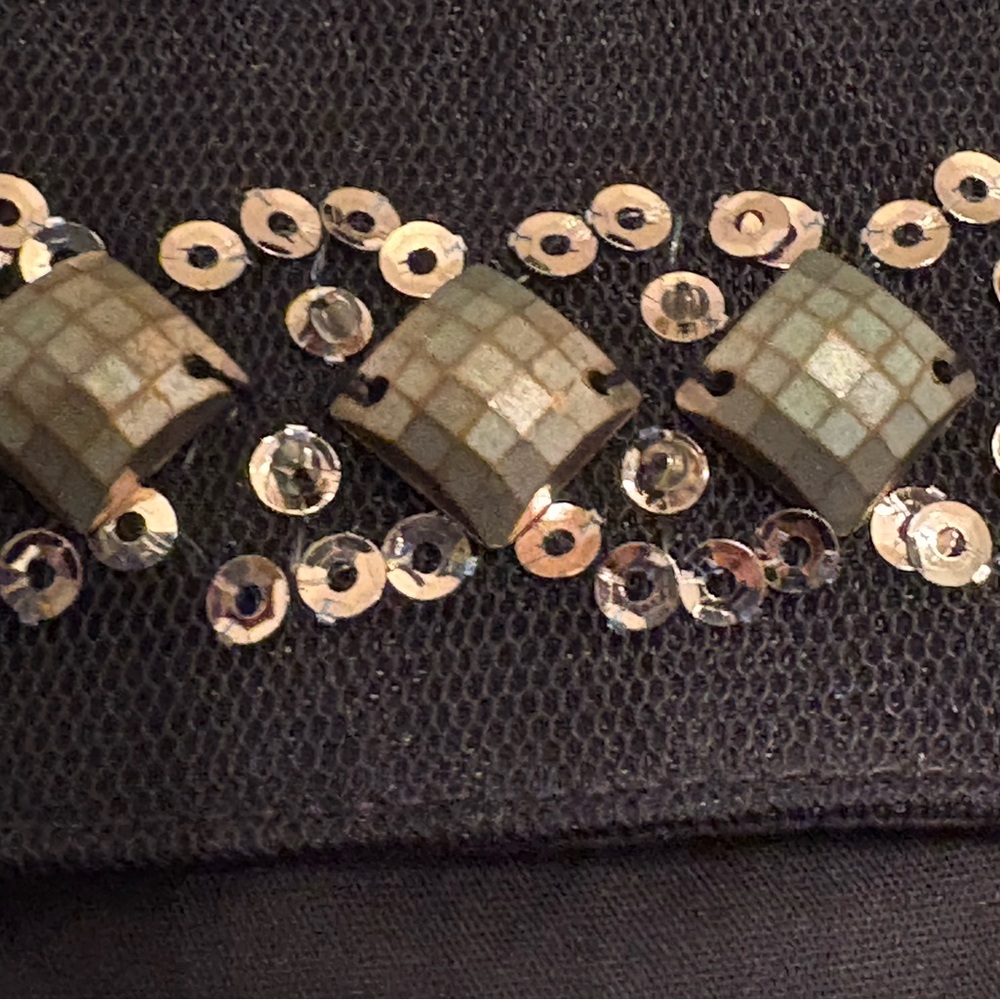 Express Black Embellished Button-Down Shirt NWT! - Picture 7 of 8
